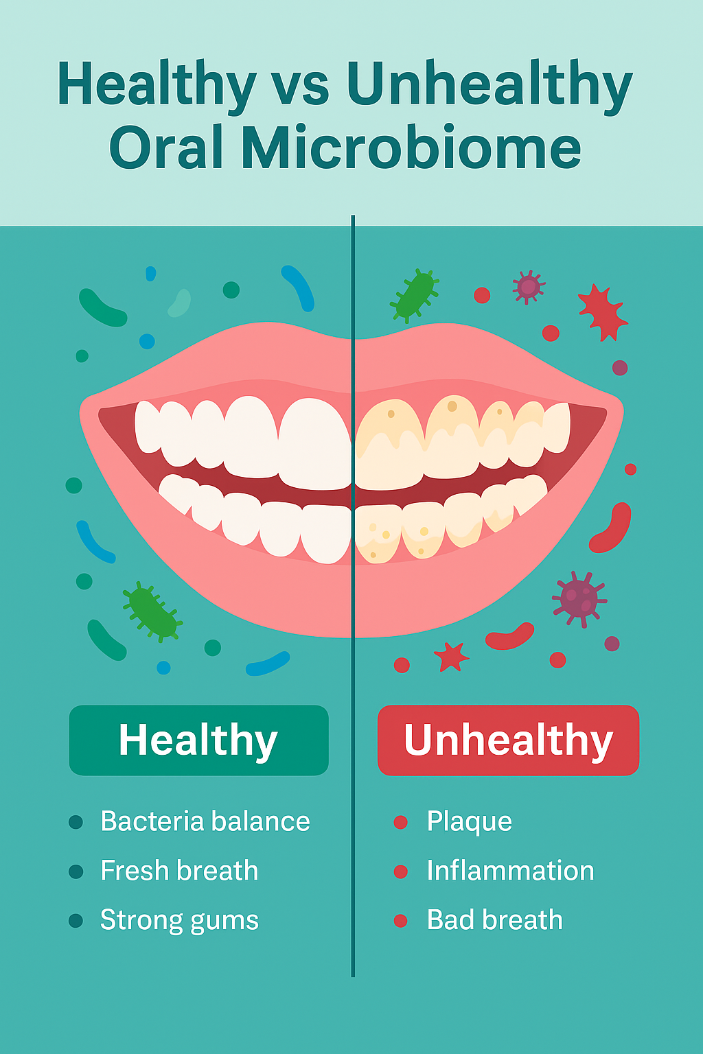 Healthy vs Unhealthy Oral Microbiome