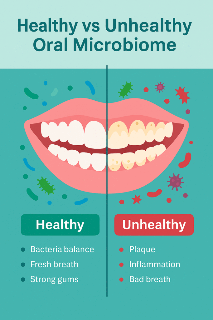 Healthy vs Unhealthy Oral Microbiome
